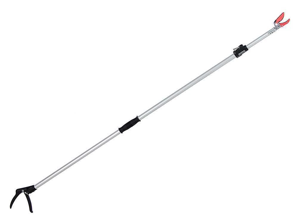 Ausonia - Forbice Da Potatura Ad Asta Telescopica Estendibile Da 192 A 302 Cm - Con Seghetto - immagine 5