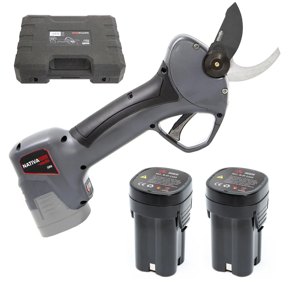 Ausonia Nativa Medium - Forbice Elettriche Da Potatura - 2x 16.8V 2.5Ah - Ø32 Mm