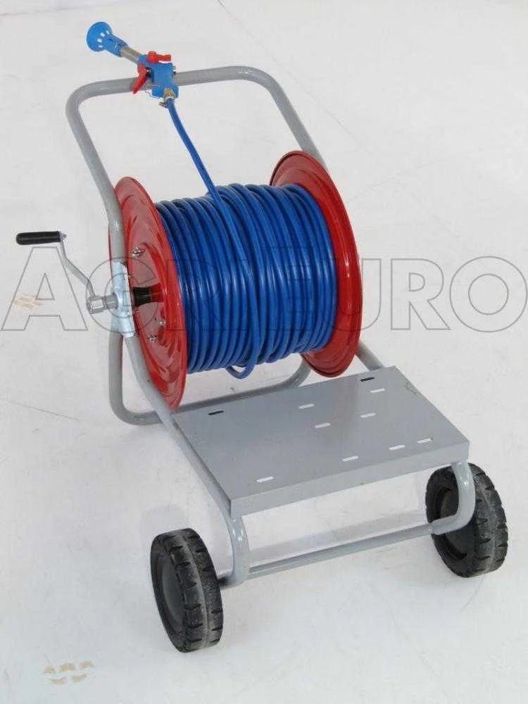 Avvolgitubo Irrorazione Carrellato + Tubo 100 Mt 40 Bar + Pistola Professionale - immagine 6