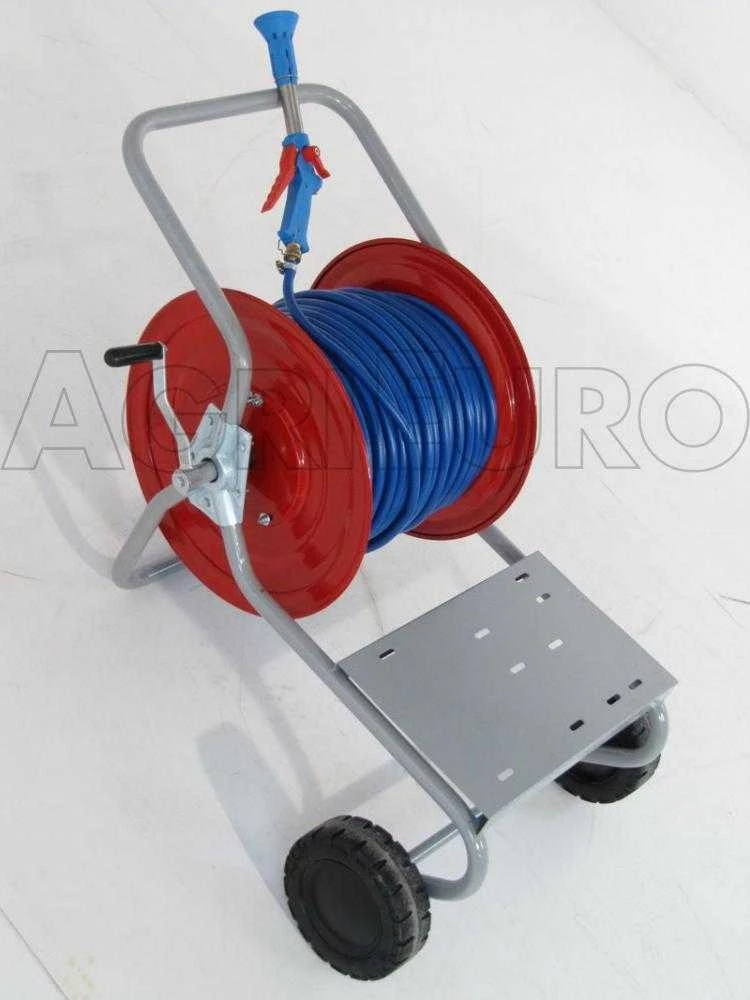 Avvolgitubo Irrorazione Carrellato + Tubo 100 Mt 40 Bar + Pistola Professionale - immagine 11