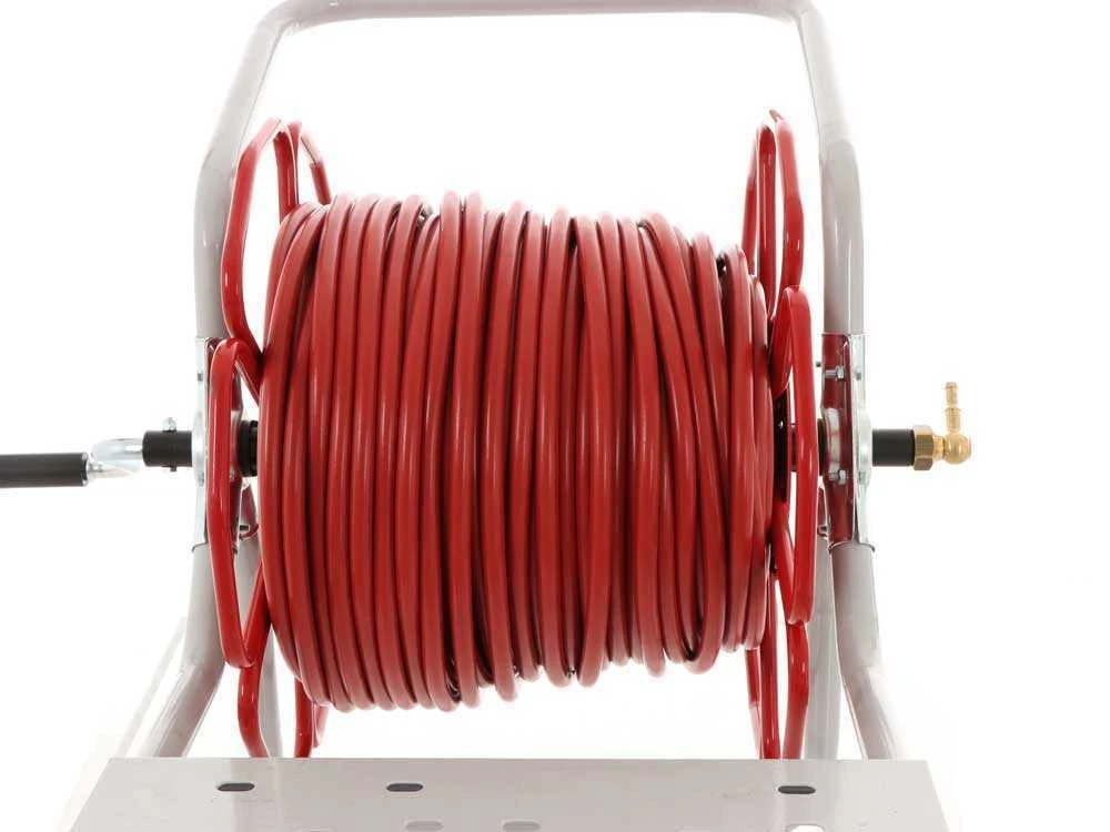 Avvolgitubo Irrorazione Petalo Con Carrello - Tubo 100 Mt - 20 Bar - Con Lancia A Leva In Ottone - immagine 4