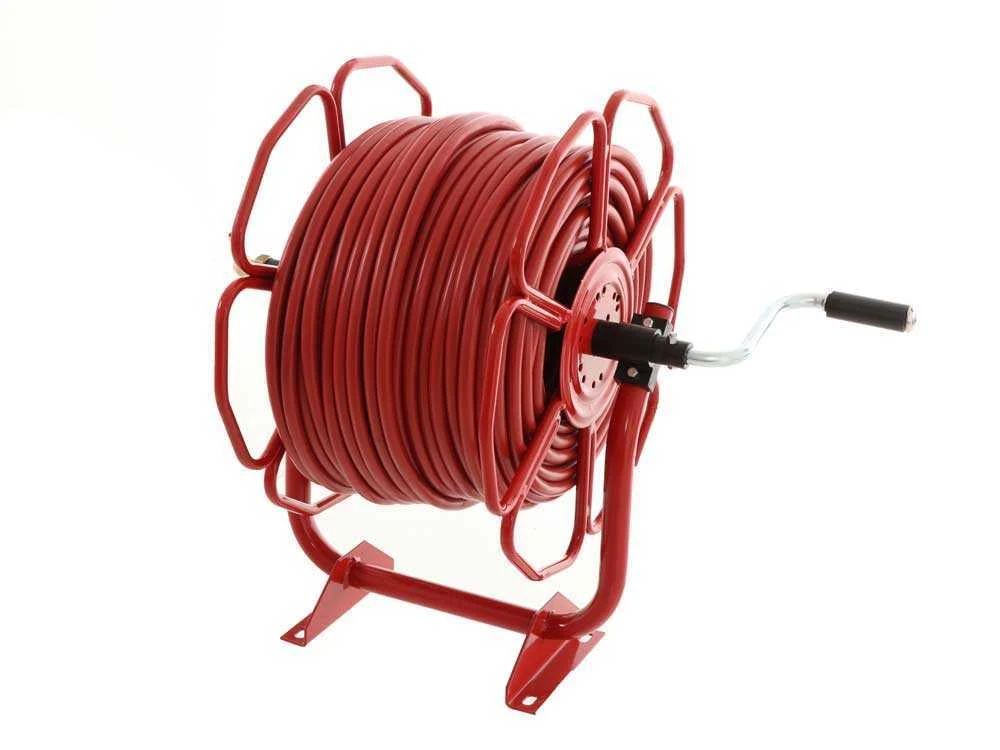 Avvolgitubo Irrorazione Petalo Tubo 100 Mt - 20 Bar - Con Lancia A Leva In Ottone - immagine 2