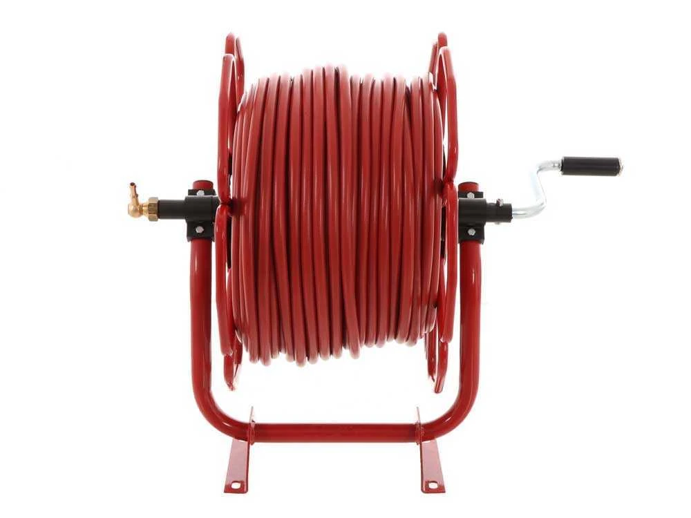 Avvolgitubo Irrorazione Petalo Tubo 100 Mt - 20 Bar - Con Lancia A Leva In Ottone - immagine 3