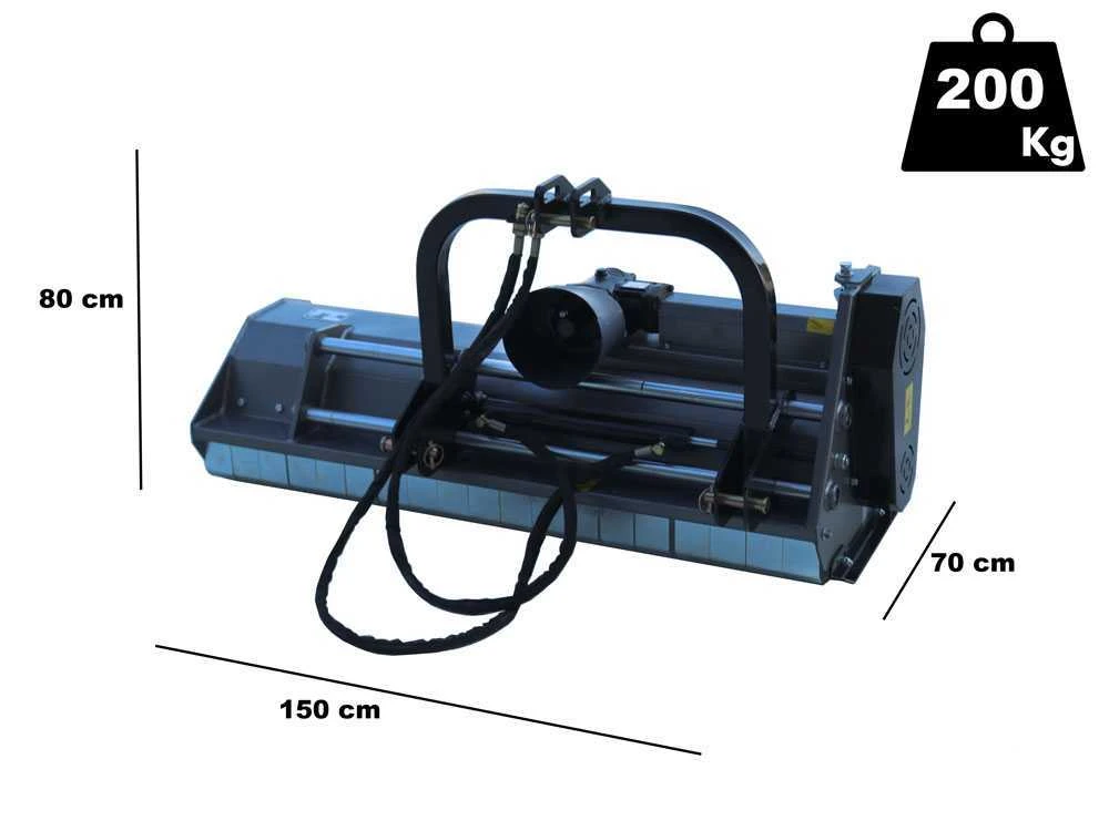 BlackStone BL 140 Hydro - Trinciaerba Per Trattore - Serie Leggera - Spostamento Idraulico - immagine 2