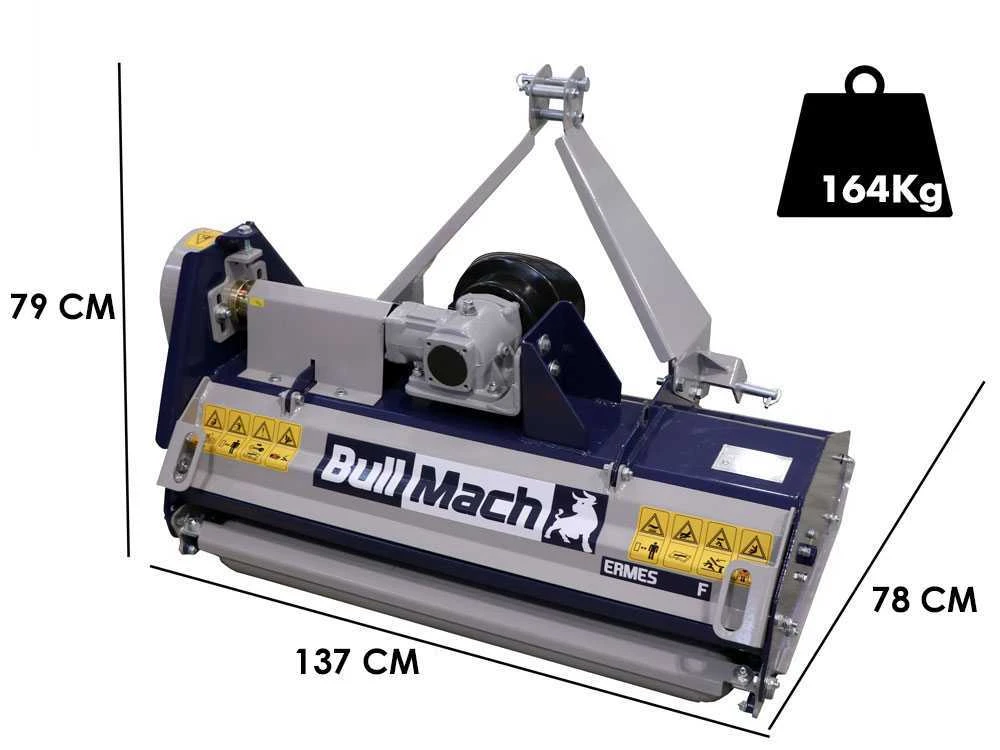 BullMach Ermes 125 F - Trinciaerba Per Trattore - Serie Leggera - immagine 2