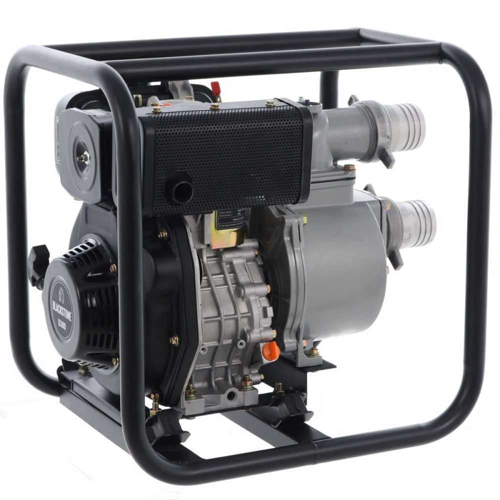 Motopompa A Scoppio BlackStone BD 8000 Raccordi 80 Mm - 3 Pollici - Autoadescante - 6 Hp - Euro 5 Diesel