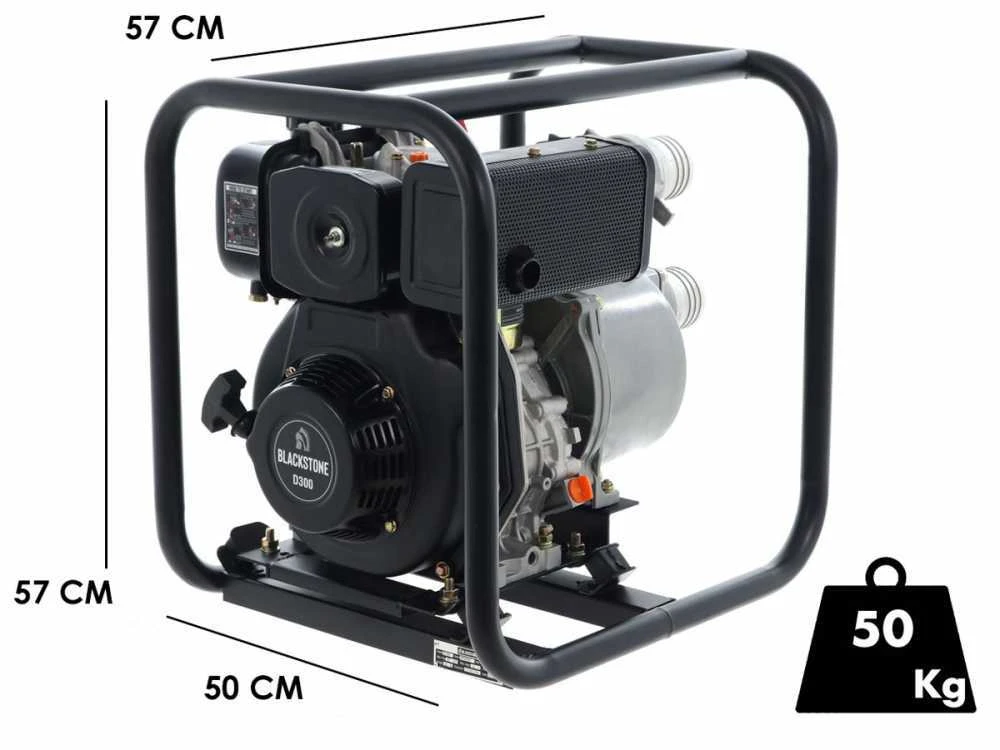 Motopompa A Scoppio BlackStone BD 8000 Raccordi 80 Mm - 3 Pollici - Autoadescante - 6 Hp - Euro 5 Diesel - immagine 3