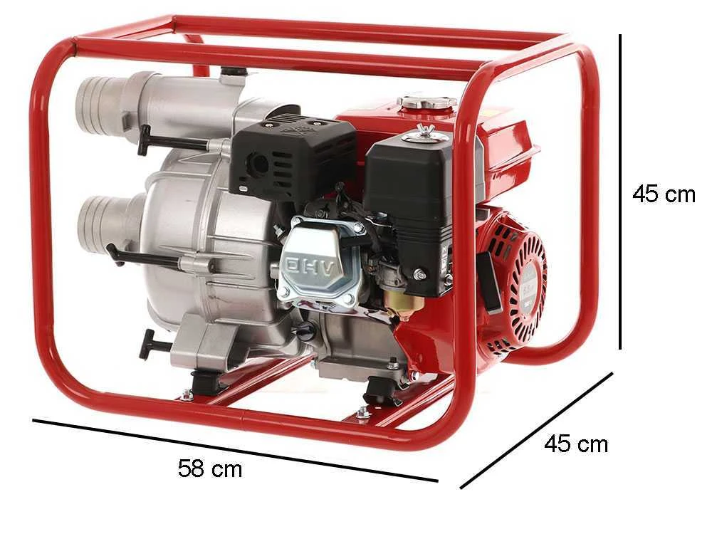 Motopompa A Scoppio GeoTech LTP80 Per Acque Nere Sporche Con Raccordi Da 80 Mm - immagine 12