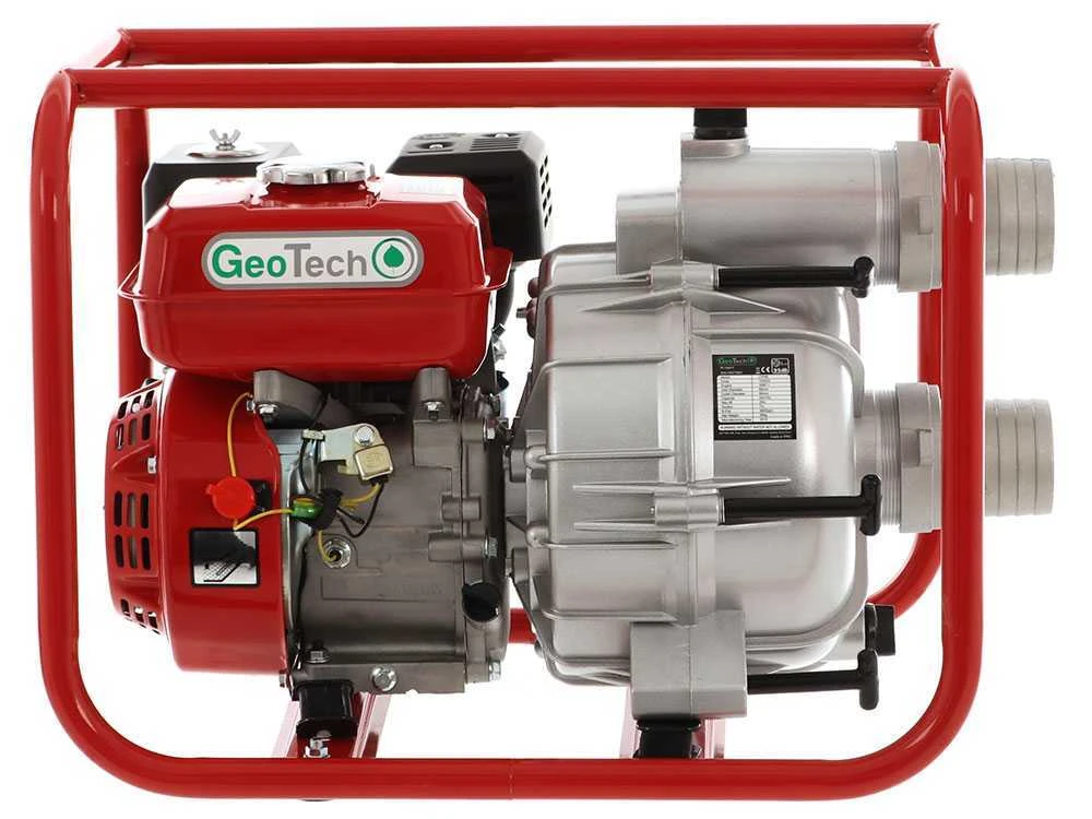 Motopompa A Scoppio GeoTech LTP80 Per Acque Nere Sporche Con Raccordi Da 80 Mm - immagine 2