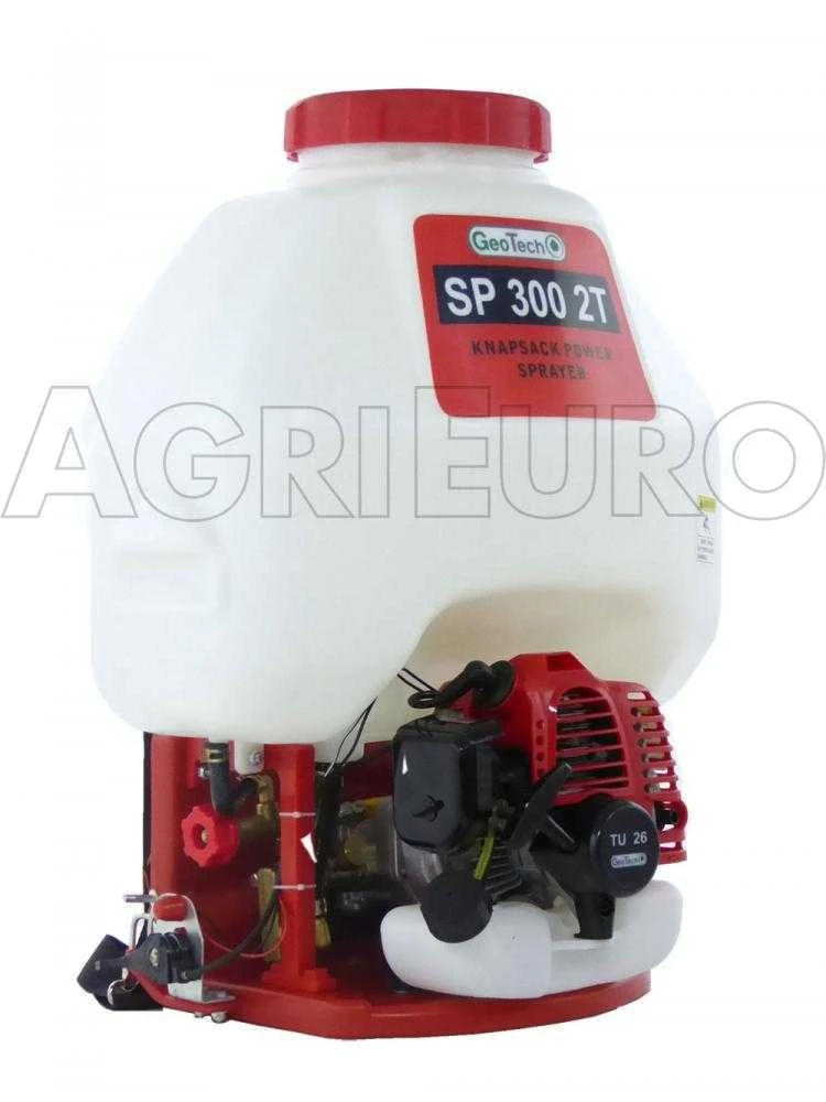 Pompa Irroratrice A Scoppio Spalleggiata GeoTech SP 300 2T Con Motore 26 Cc A Miscela - immagine 9