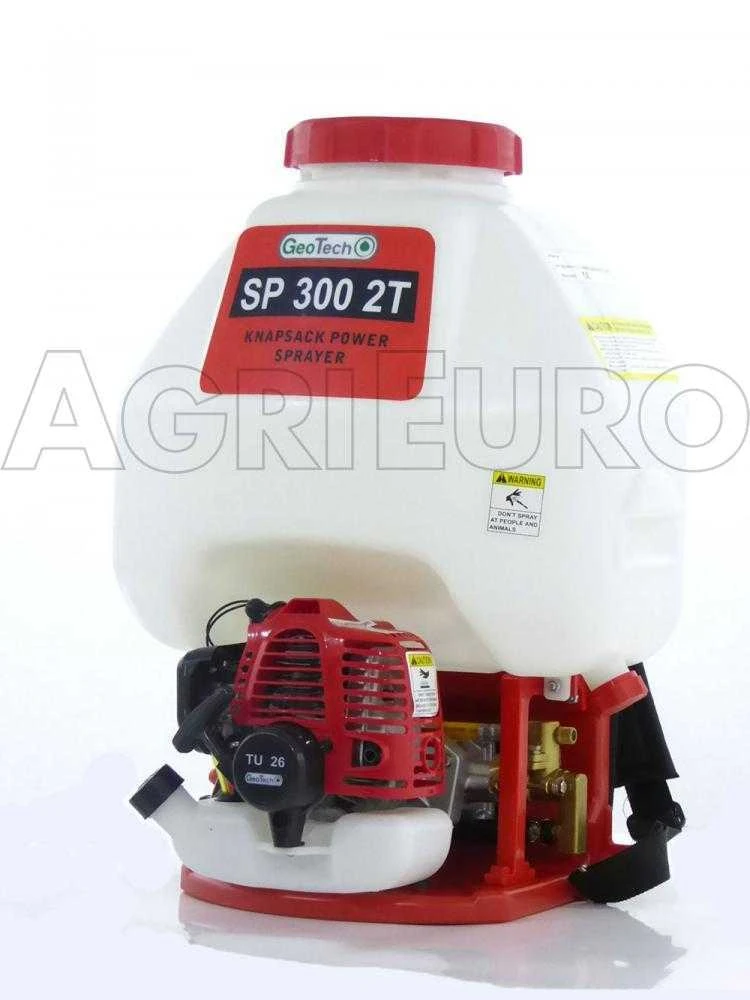 Pompa Irroratrice A Scoppio Spalleggiata GeoTech SP 300 2T Con Motore 26 Cc A Miscela - immagine 8