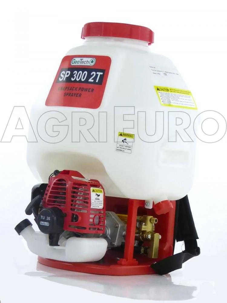 Pompa Irroratrice A Scoppio Spalleggiata GeoTech SP 300 2T Con Motore 26 Cc A Miscela - immagine 11