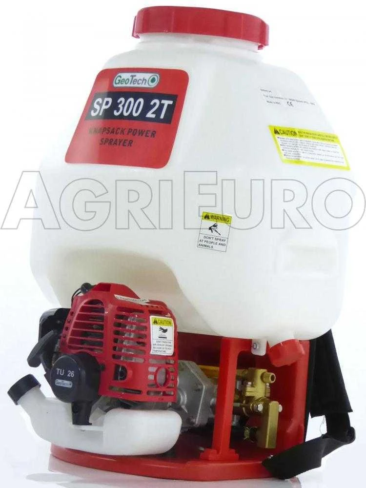 Pompa Irroratrice A Scoppio Spalleggiata GeoTech SP 300 2T Con Motore 26 Cc A Miscela - immagine 2