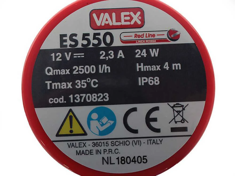 Pompa Sommersa Elettrica Per Acque Chiare Valex ES550 - Elettropompa Sommergibile 12V - 0,3Kg - immagine 10