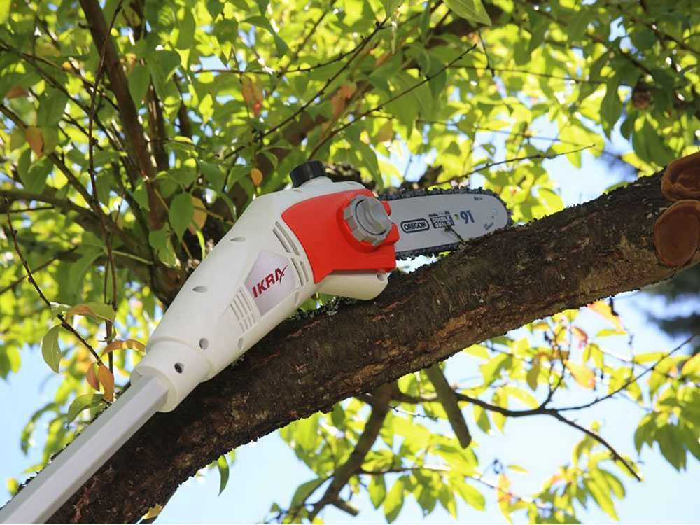 Potatore Elettrico IKRA IEAS 750 Con Asta Telescopica- Sega A Catena - immagine 3