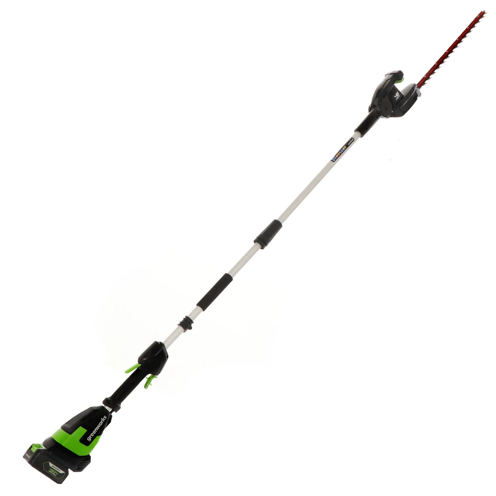 Tagliasiepi A Batteria Su Asta Di Prolunga Greenworks G48PHT 48 V - Batteria Da 2Ah