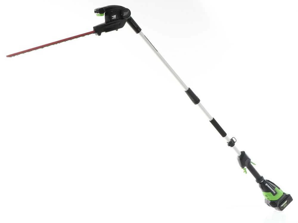 Tagliasiepi Su Asta Di Prolunga Greenworks G48PHT 48 V - SENZA BATTERIE E CARICABATTERIE - immagine 8