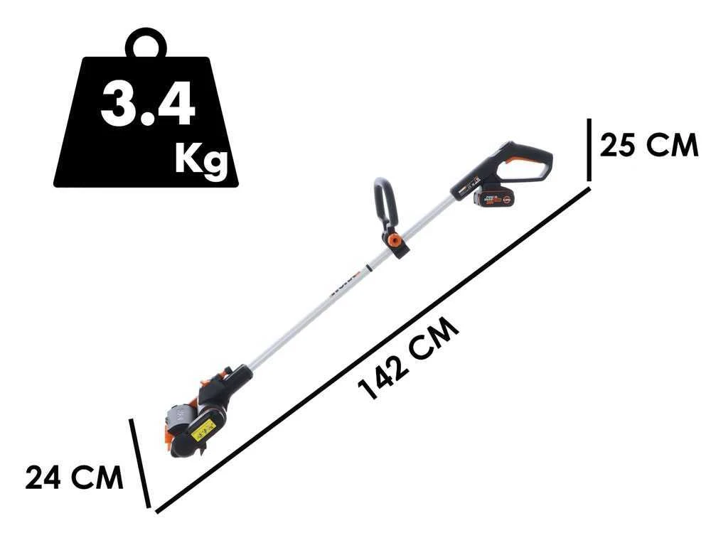 Worx WG441E - Pulitore Per Esterni A Batteria - Batteria Da 20V - 4Ah - 2 Spazzole Incluse - immagine 6